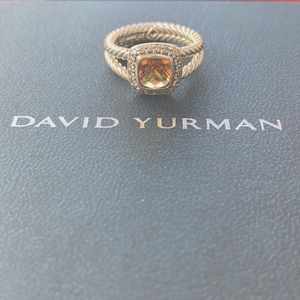 David Yurman Petite Albion® Ring with Citrine and Pavé Diamonds